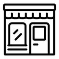 Amsterdam coffeeshop icon outline vector. Netherlands culture