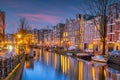 Amsterdam downtown city skyline cityscape of Netherlands Royalty Free Stock Photo
