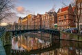 Amsterdam downtown city skyline cityscape of Netherlands Royalty Free Stock Photo