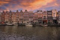 Amsterdam Flemish architecture sunset