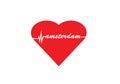 Amsterdam heart rate pulse symbol city Royalty Free Stock Photo