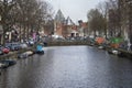 Cafe In de Waag in Amsterdam in spring time