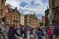 Amsterdam, Holland. August 2019. Behind Piazza Dam, Il Magna Plaza: the luxury shopping center in the historic center. The beauty Royalty Free Stock Photo