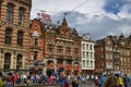 Amsterdam, Holland. August 2019. Behind Piazza Dam, Il Magna Plaza: the luxury shopping center in the historic center. The beauty Royalty Free Stock Photo