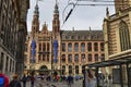 Amsterdam, Holland. August 2019. Behind Piazza Dam, Il Magna Plaza: the luxury shopping center in the historic center. The beauty Royalty Free Stock Photo