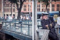 Amsterdam / Holland - 9/12/14 - Boat captain waiting ashore