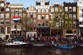 Amsterdam, Holland, the Netherlands - April 27 2021 kingsday celebration on the streets in the Dutch capital during the corona