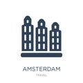 amsterdam icon in trendy design style. amsterdam icon isolated on white background. amsterdam vector icon simple and modern flat Royalty Free Stock Photo