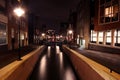 Amsterdam innercity by night in Netherlands Royalty Free Stock Photo