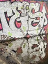 AMSTERDAM - MARCH 2: Graffiti on NDSM-werf walls