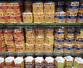 Amsterdam, Nederland. Packs of Dutch biscuits in a traditional shop at the airport