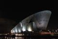 Amsterdam NEMO museum at night canal view Royalty Free Stock Photo