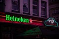 Heineken sign in Amsterdam city, Netherlands