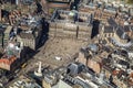 Aerial view of the Royal Palace and Old City Centre, Amsterdam