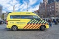 Amsterdam , Netherlands - April 31, 2017 : Ambulance and police getting ready for the emergancy case