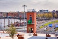 Amsterdam, Netherlands - April 29, 2016: Amsterdam city view from Nemo science museum viewpoint, scenic cityscape