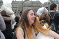 Amsterdam, The Netherlands - April 1, 2016 : International Pillow Fight Day