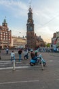 AMSTERDAM, NETHERLANDS - APRIL 3, 2008: Muntplein square and The Royalty Free Stock Photo