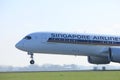 Amsterdam the Netherlands - April 2nd, 2017: 9V-SMI Singapore Airlines