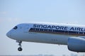 Amsterdam the Netherlands - April 2nd, 2017: 9V-SMI Singapore Airlines