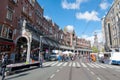 AMSTERDAM,NETHERLANDS-APRIL 27: Raadhuisstraat street on King's Day with Westerkerk on the background in Amsterdam.