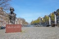 Statue of Multatuli on a square in Amsterdam the Netherlands