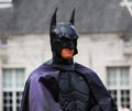 Actor in Batman costume in the central Dam square in Amsterdam