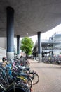 Bicycle parking outside Central Station in Amsterdam