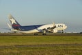 Amsterdam Airport Schiphol - Boeing 767-316FER of LATAM Cargo Colombia lands