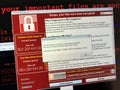WannaCry ransomware attack Royalty Free Stock Photo