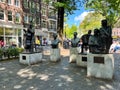 Amsterdam, Netherlands. August 11, 2023.Statues of famous Amsterdam singers