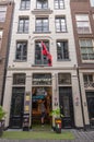 Amsterdam flag above entrance to Smartshop, Amsterdam, Netherlands