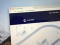 Website of OriginTrail or TRA Royalty Free Stock Photo