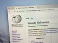 Wikipedia page about Satoshi Nakamoto