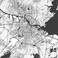 Amsterdam Netherlands Monochrome Minimalist Map