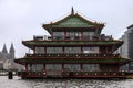 Amsterdam, Netherlands. Chinese restaurant on canal