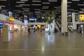 Amsterdam / Netherlands -10.04.2020: Coronavirus outbreak, Empty Schiphol airport terminal in October during the Covid pandemic