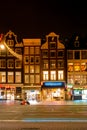 Amsterdam Netherlands December 2020, empty streest of Amsterdam in December during second lockdown in the city with Royalty Free Stock Photo