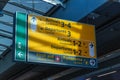 Information sign Schiphol airport Amsterdam. Royalty Free Stock Photo