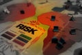 Risk board game selective focus closeup.