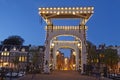 Amsterdam, Netherlands - Drawbridge in the evening