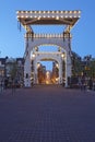 Amsterdam, Netherlands - Drawbridge in the evening