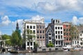 Amsterdam, Netherlands, Europe - July 27, 2017. Picturesque houses in the city center.