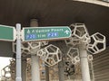 Signpost for Amsterdamse Poort shopping area.