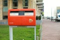 Dutch PostNL orange post box with logo