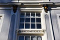 Amsterdam, Netherlands. February 2023. Ornaments of the wooden facades of houses in Broek in Waterland.