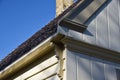 Amsterdam, Netherlands. February 2023. Ornaments of the wooden facades of houses in Broek in Waterland.