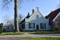 Amsterdam, Netherlands. February 2023. The wooden facades of the houses in Broek in Waterland.