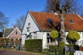 Amsterdam, Netherlands. February 2023. The wooden facades of the houses in Broek in Waterland.