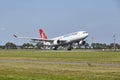 Amsterdam Airport Schiphol - Airbus A330-223 of Turkish Airlines lands Royalty Free Stock Photo